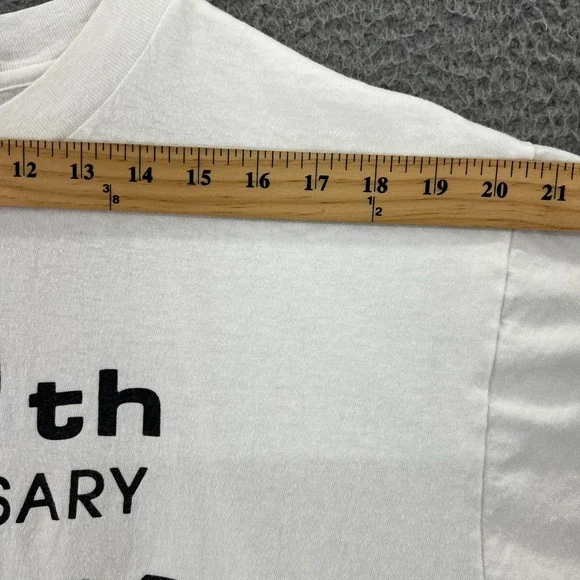 Vtg 90s Hanes 50th Anniv TOXX Member Print Adult XL White USA Single Stitch - Picture 6 of 15